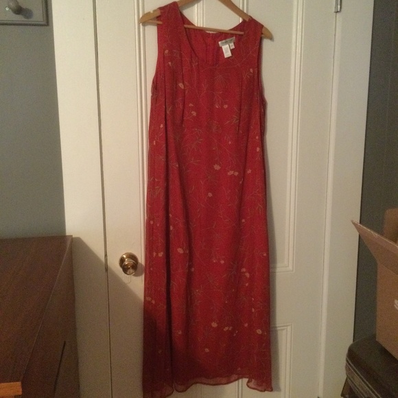 Coldwater Creek 100% Silk Two Piece Dress and Cover Set - Picture 1 of 10